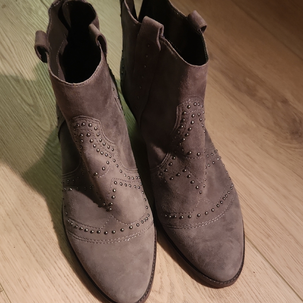 Vince Camuto Gray Suede Ankle Boots